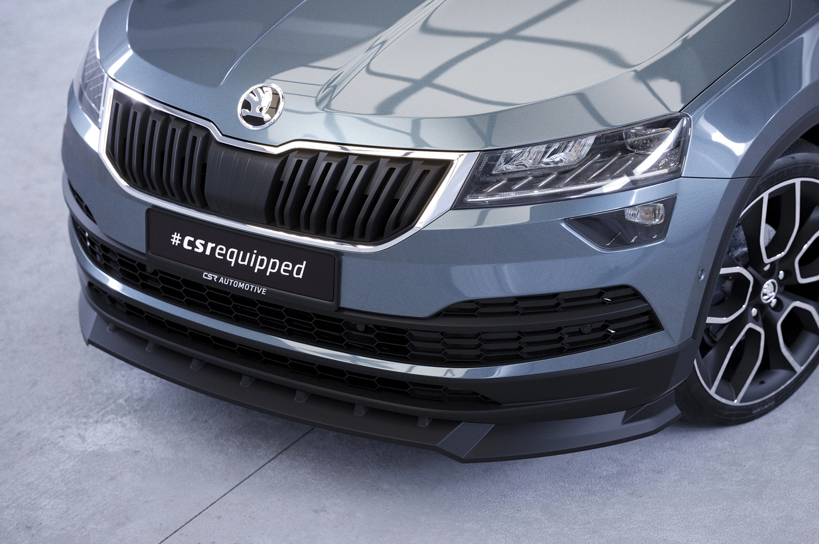 Voorspoiler Skoda Karoq 2017–heden – CSR Automotive – Glans Zwart