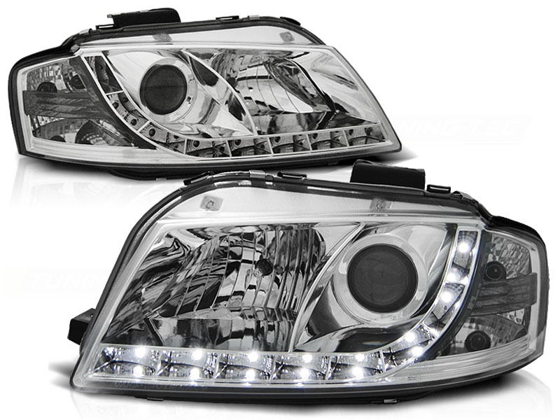 Koplampen Audi A3 8P 03-08 Echte DRL LED