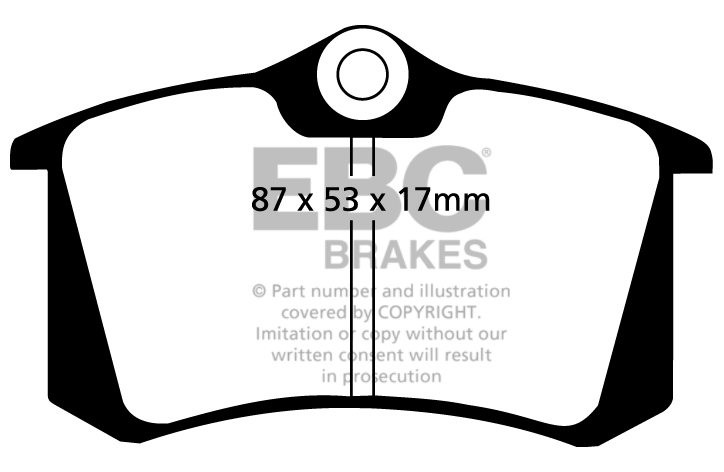 EBC Brakes FIAT Ulysse 2.0 2003-2006 Remblokken achterzijde