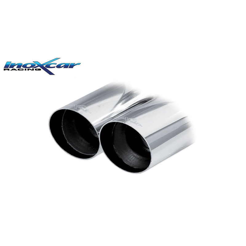 100% RVS Sportuitlaat  Toyota Aygo 1.0 69pk 2014- 2x80mm Racing