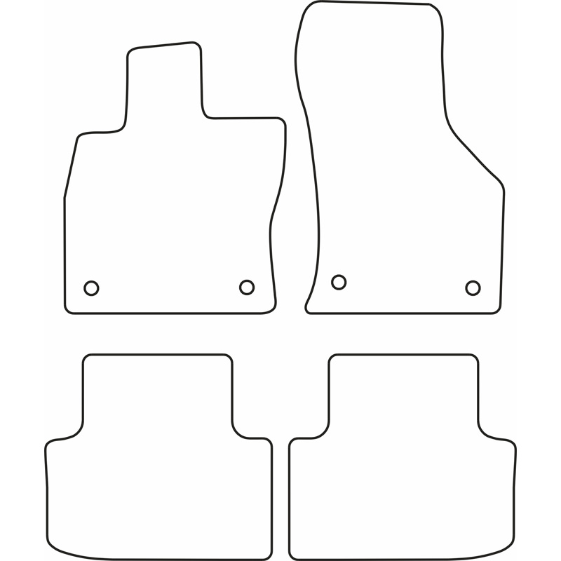 Automatten  Skoda Octavia IV (NX3) Sedan/Kombi 2020- excl. e-Tec & Cupra Formentor 2020-