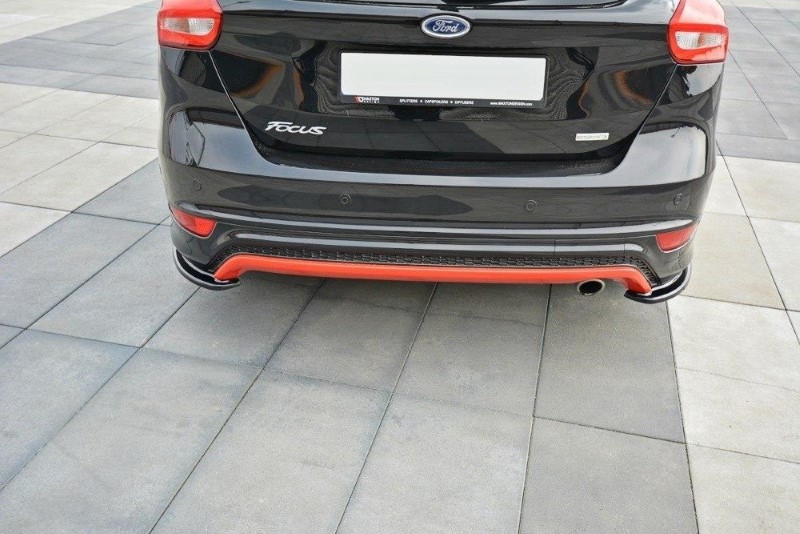 Achterzij Spoilers Ford Focus ST-Line Mk3 FL Glanzend Zwart