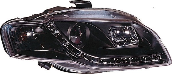 Koplampen Audi A4 8E B7 04-07 LED DRL look Zwart