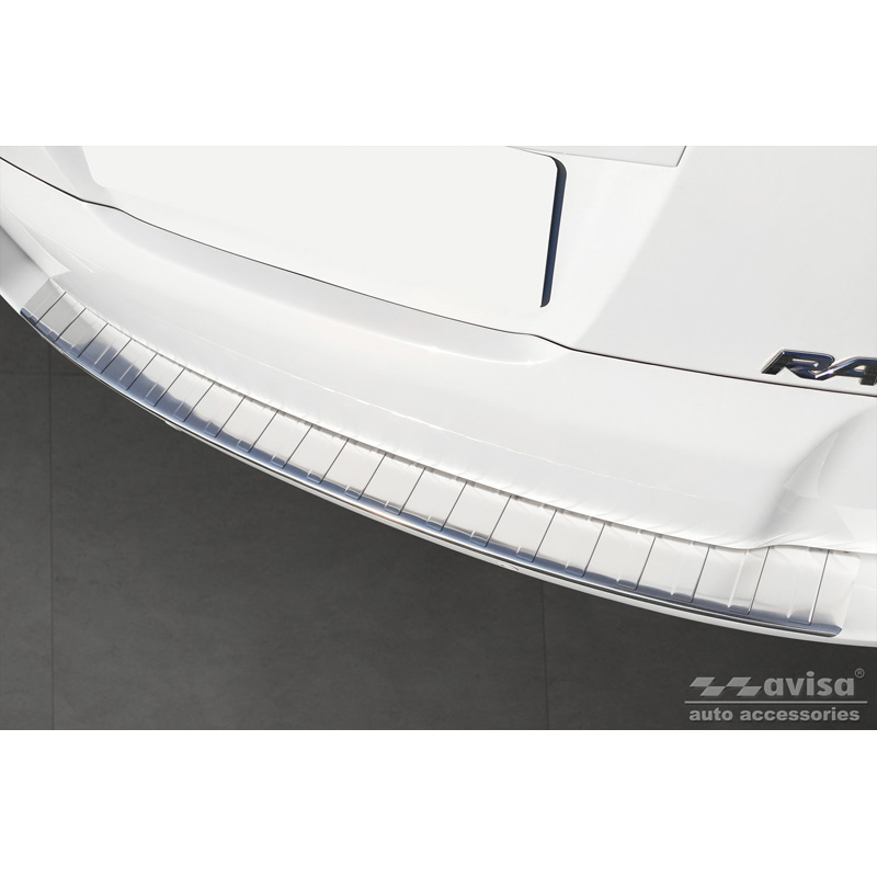 RVS Achterbumperprotector  Toyota RAV-4 III 2005-2008 & FL 2008-2012 'Ribs' (alleen geschikt zonder reservewiel)