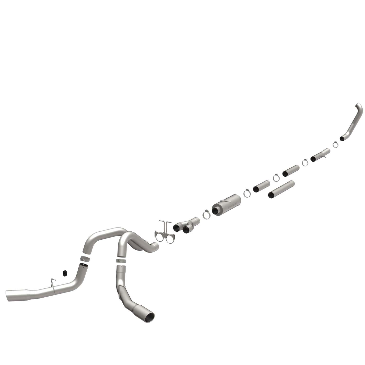 Ford Sys TB XL 99-03 Ford 7.3L DSL Duals Magnaflow Cat-Back