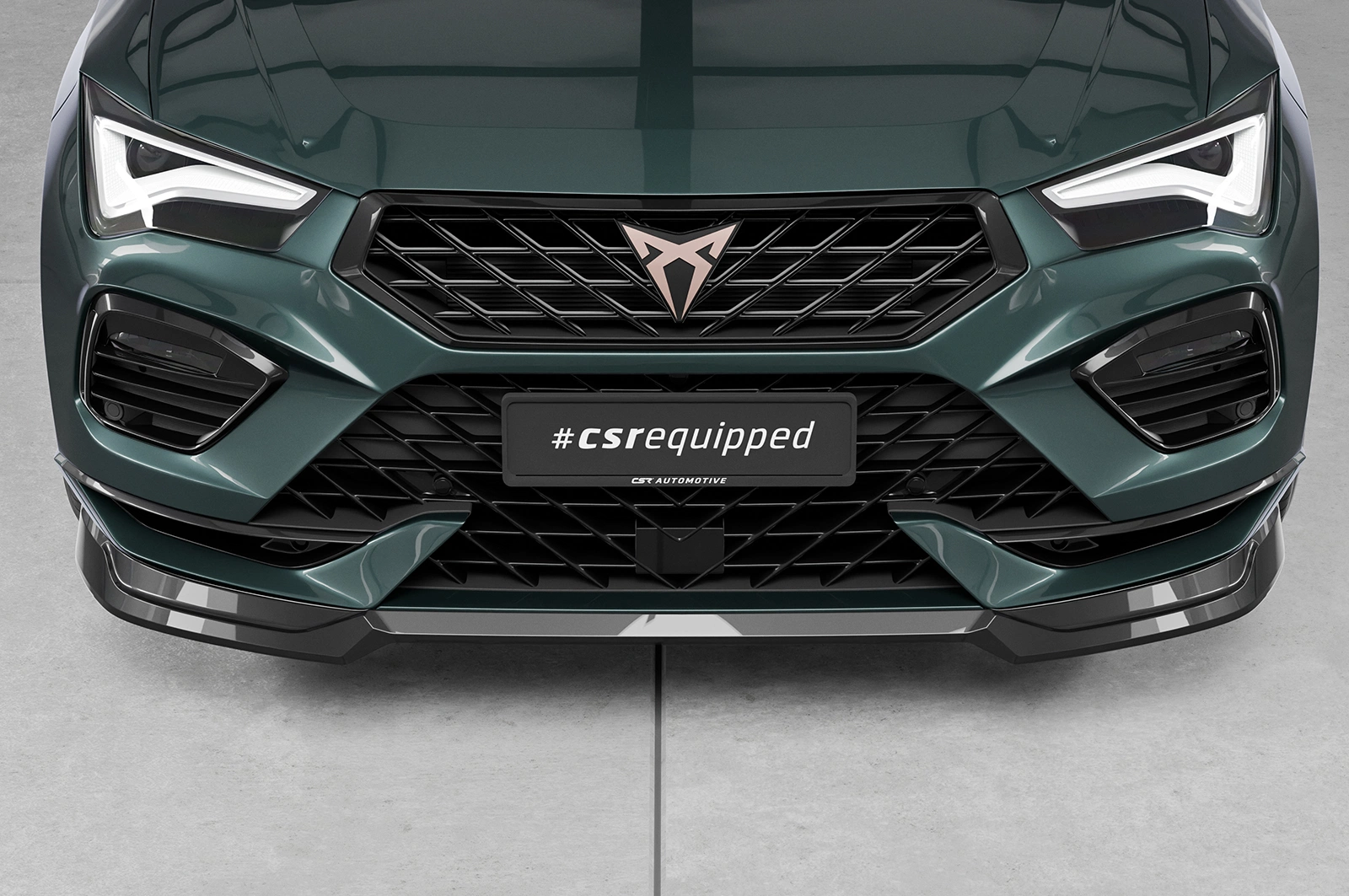 Voorspoiler Cupra Ateca (Typ 5FP, KH7) Facelift CSR glans zwart