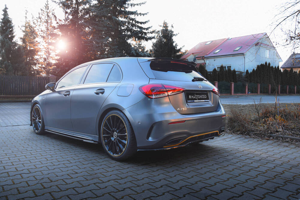 Spoiler Cap Mercedes A Klasse W177 Hatchback AMG Line Glans Zwart