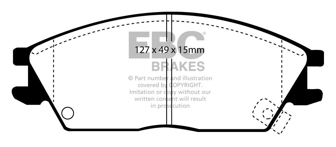 EBC Brakes HYUNDAI Stellar 1.6 87-91 Remblokken voorzijde greens