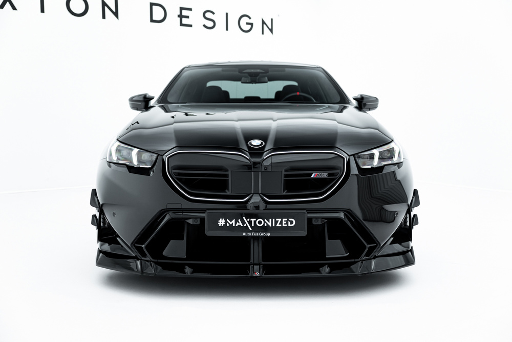 Voorspoiler V.1 BMW M5 Sedan / Touring G90 Glans Zwart Maxton