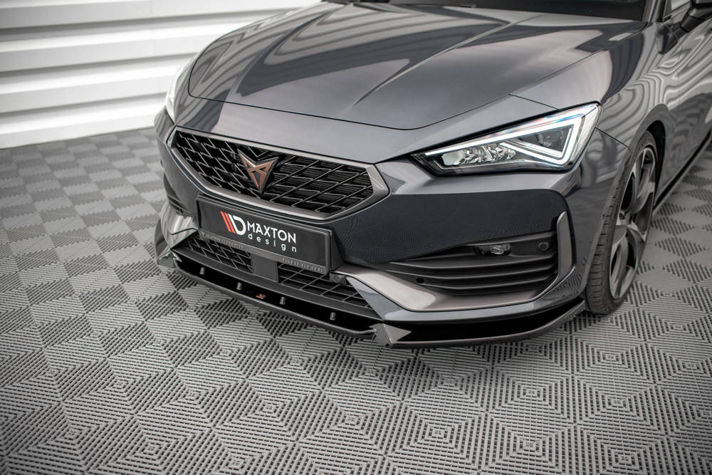 Voorspoiler V.1 Seat Leon Cupra Maxton Glans Zwart