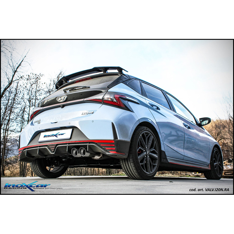 100% RVS Sportuitlaat  Hyundai i20 N 1.6 Turbo (204pk) 2020- 2x90mm Ceramic Black