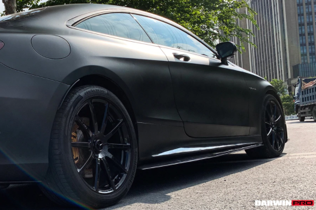 Mercedes Benz C217 S63/S65 AMG Coupe Carbon Fiber Zijskirts Extentie 2014-2021