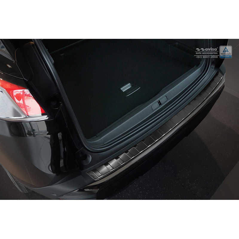 Zwart RVS Achterbumperprotector  Peugeot 3008 II 2016- 'Ribs'