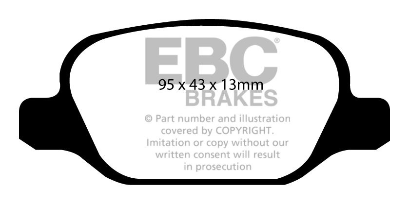 EBC Brakes FIAT Punto 1.8 2003-2006 Remblokken achterzijde green