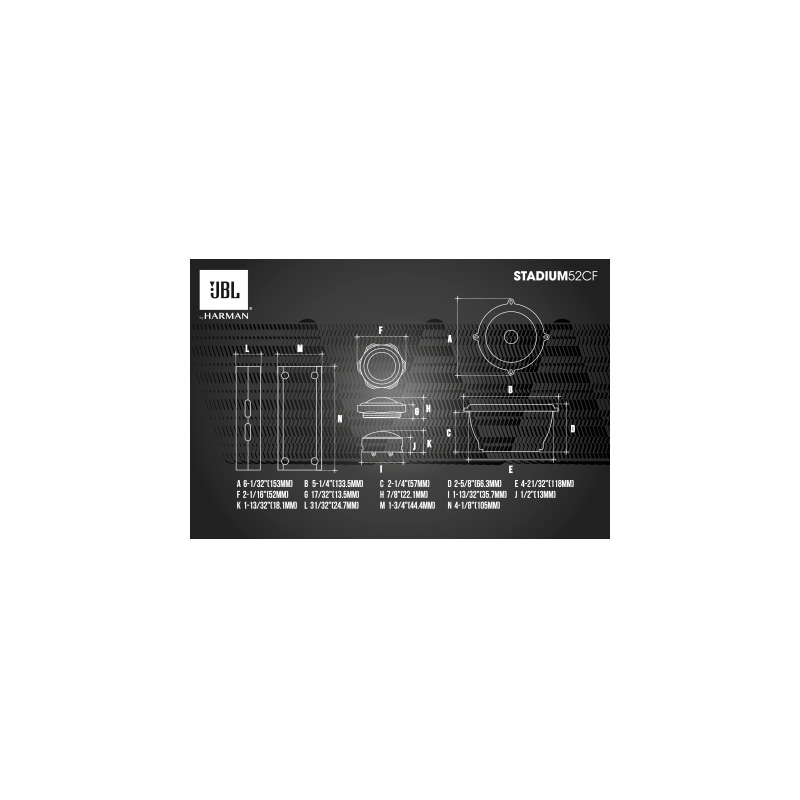 JBL Stadium 52CF 13cm (5.25'') 2-Weg Compo Set 240W
