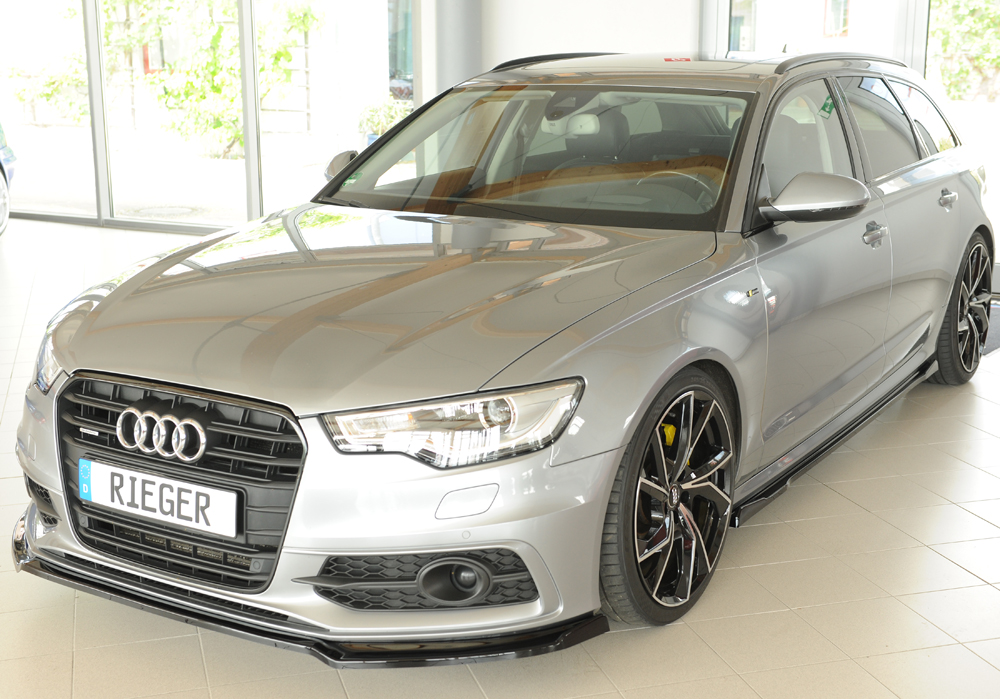 Voorspoiler Audi A6 (4G/C7): 11.10-08 glans zwart