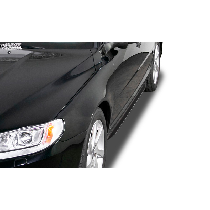 Sideskirts 'Slim'  Volvo S80 2006-2016 & Volvo V70 2007-2016 (ABS zwart glanzend)