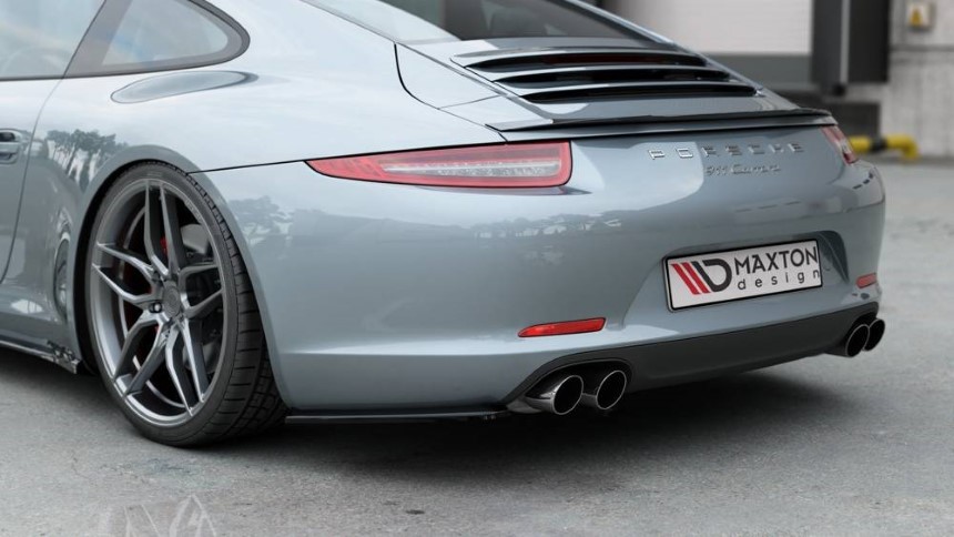 Achterzijde skirts Porsche 911 Carrera (991) Maxton Design glans zwart