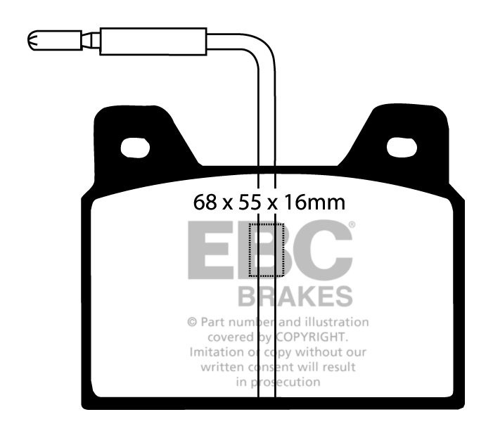EBC Brakes PEUGEOT 504 2.3 D Sedan 79-86 Remblokken achterzijde