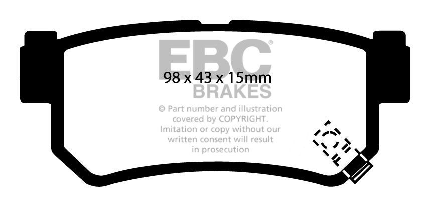 EBC Brakes SSANGYONG Rodius 2.7 TD 2005-.. Remblokken achterzijd