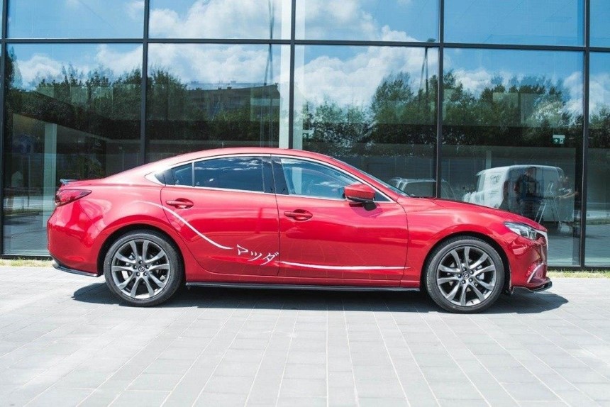 Zijskirts Mazda 6 GJ Mk3 Maxton Design glans zwart