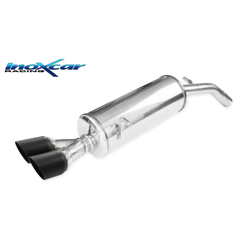 100% RVS Sportuitlaat  Peugeot 208 1.6 16V Turbo GTI 30TH 208pk 2015- Ø 55 2x80mm Ceramic Black