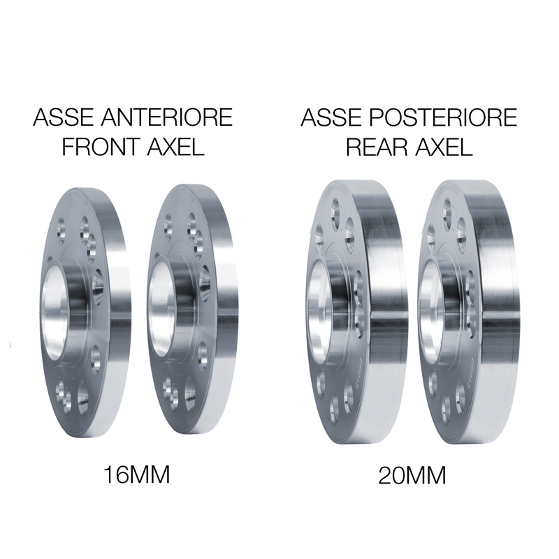 Simoni Racing Aluminium Spoorverbreder Set - 2x16mm(VA) - 2x20mm(AA) (Naaf 60,1mm) inclusief wielbouten -  Suzuki diversen