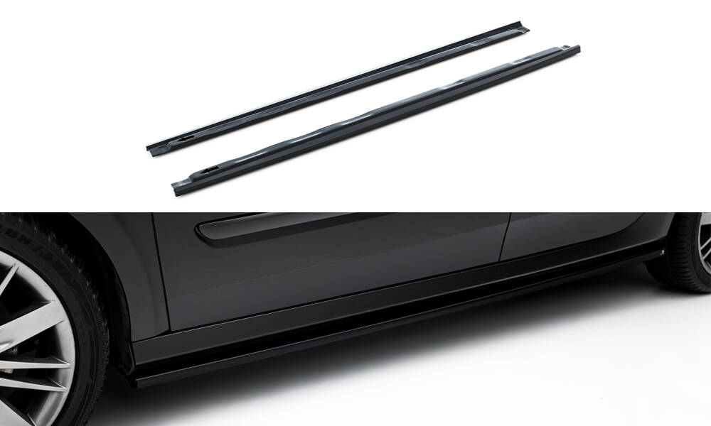 Zijskirts Renault Laguna Hatchback GT MK3 Maxton Glanzend zwart