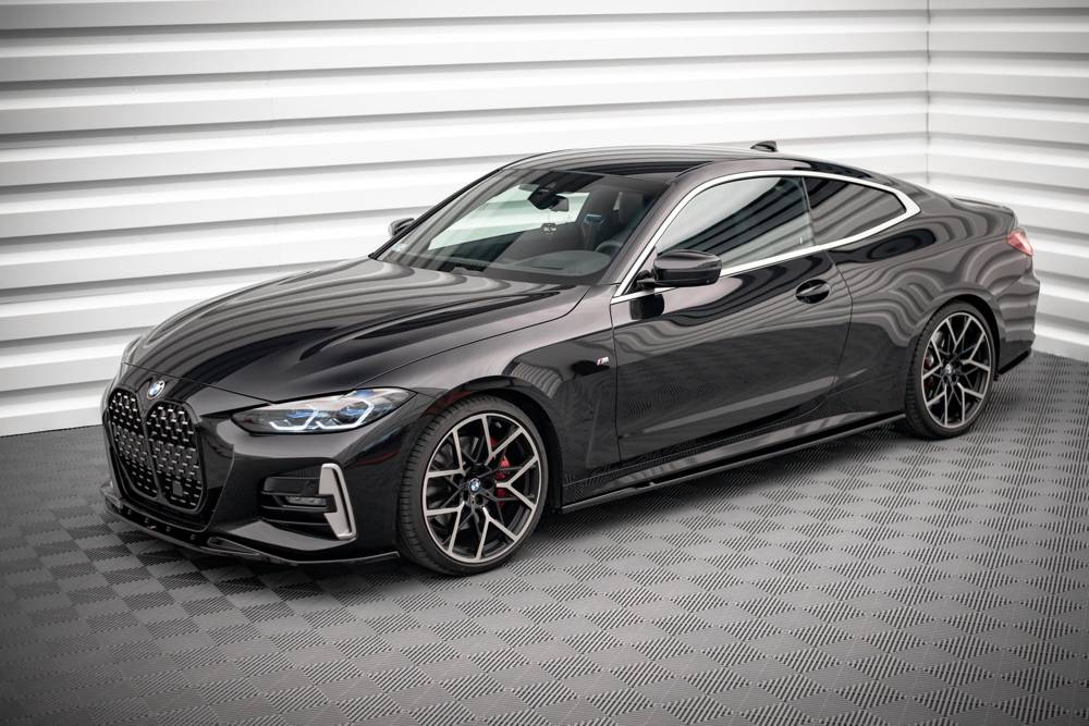Zijskirts V.1 BMW 4-Serie G22 G23 M-Pakket Maxton Glans Zwart