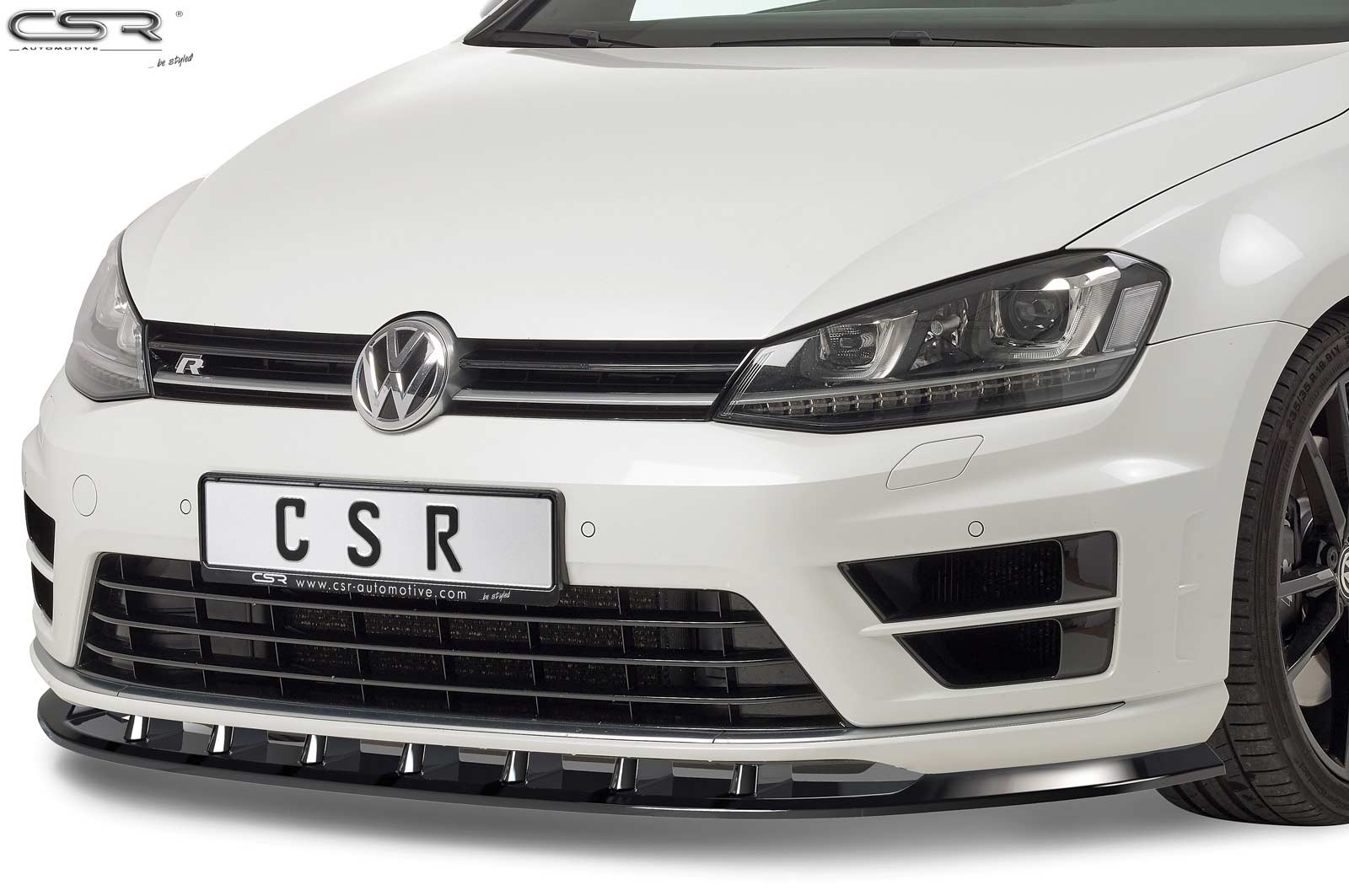 Voorspoiler VW Golf 7 R Glans Zwart – 2013–2017