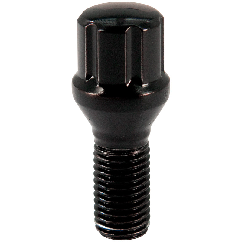 Wielbout M14x1.50 Zwart - 6-Spline - Konisch - Lengte 32mm