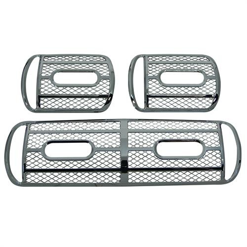 Chrome luchtroosters Audi A3 96 - 00 3 delig