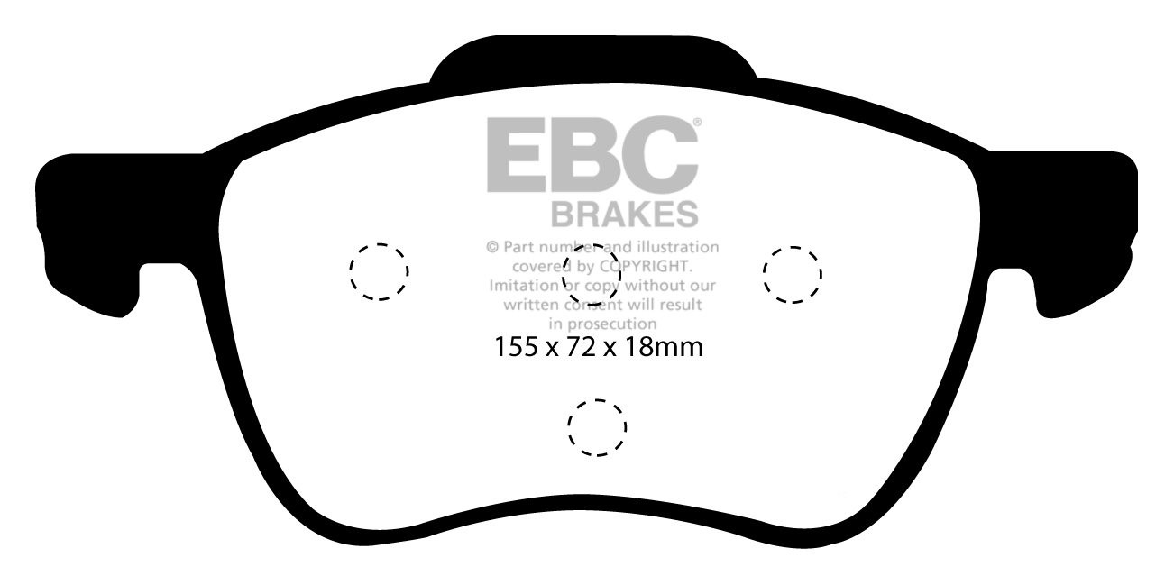 EBC Brakes VOLVO S80 2.9 Turbo T6 98-2006 Remblokken voorzijde y