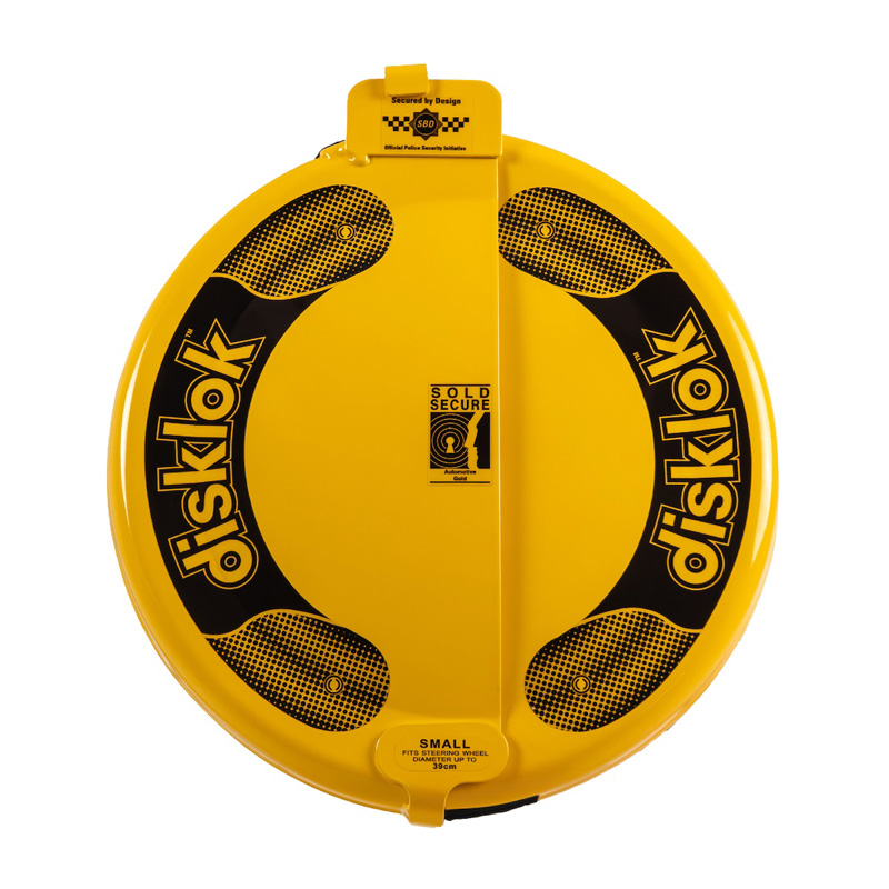 Disklok Stuurwielslot 'Gold Edition' - Maat Small - 35-39cm - Geel - SCM-klasse MP-03