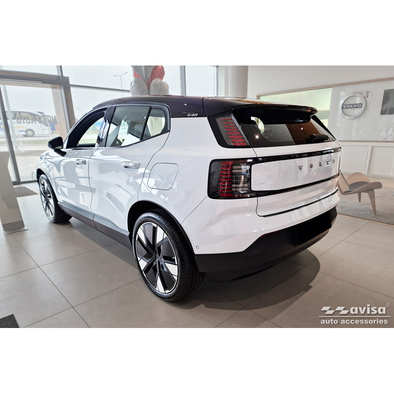 Zwart RVS Achterbumperprotector  Volvo EX30 2023- 'Ribs'