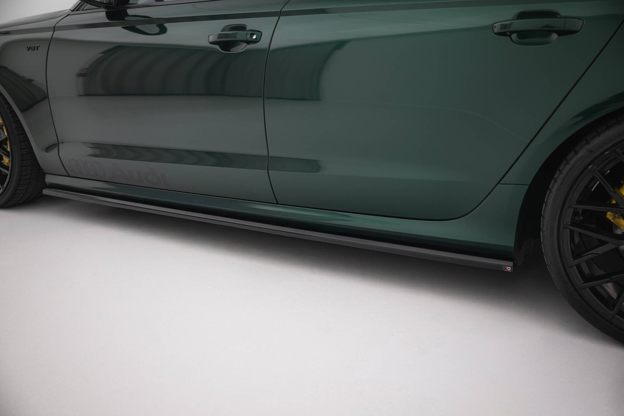 Zijskirts V.2 Audi A6 S-line / S6 C7 Maxton Glanzend zwart