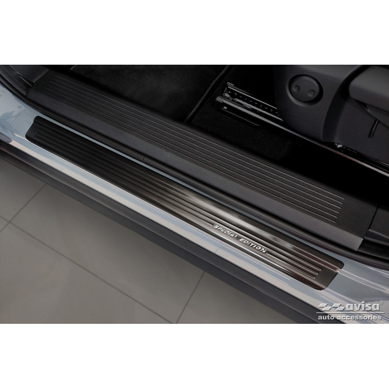 Zwart RVS Instaplijsten  Nissan Qashqai III 2021- - 'Special Edition' - 4-delig