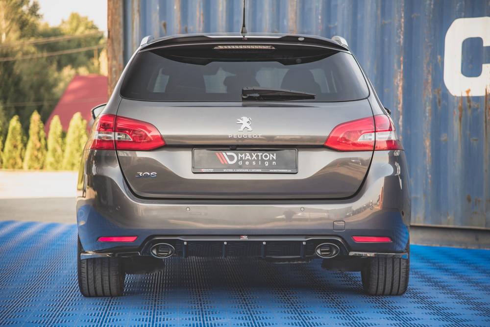 Diffuser met Zwarte Sierstukken Peugeot 308 SW Mk2 FL Maxton Glans Zwart