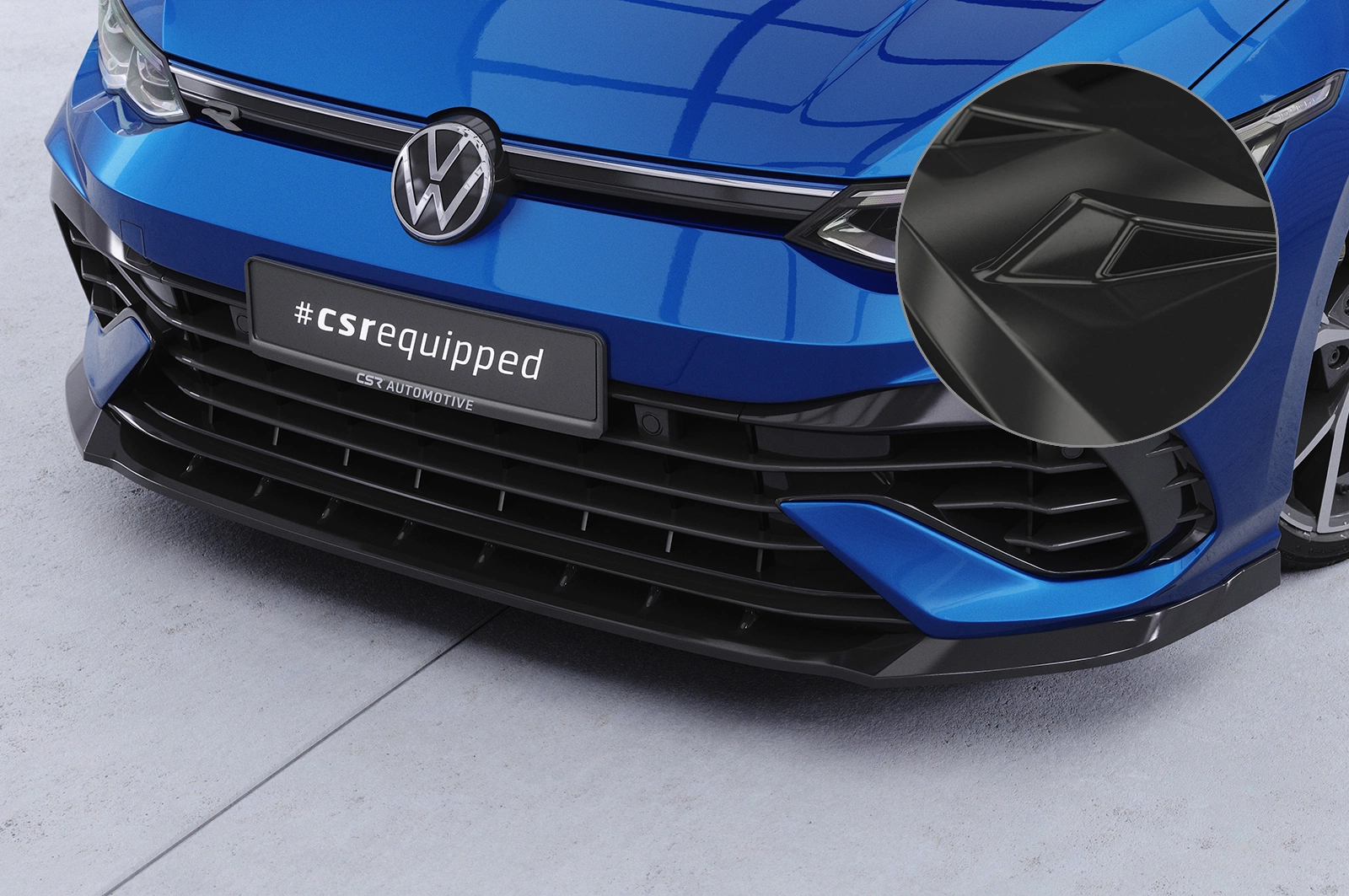 Voorspoiler VW Golf 8 (CD) R glans zwart
