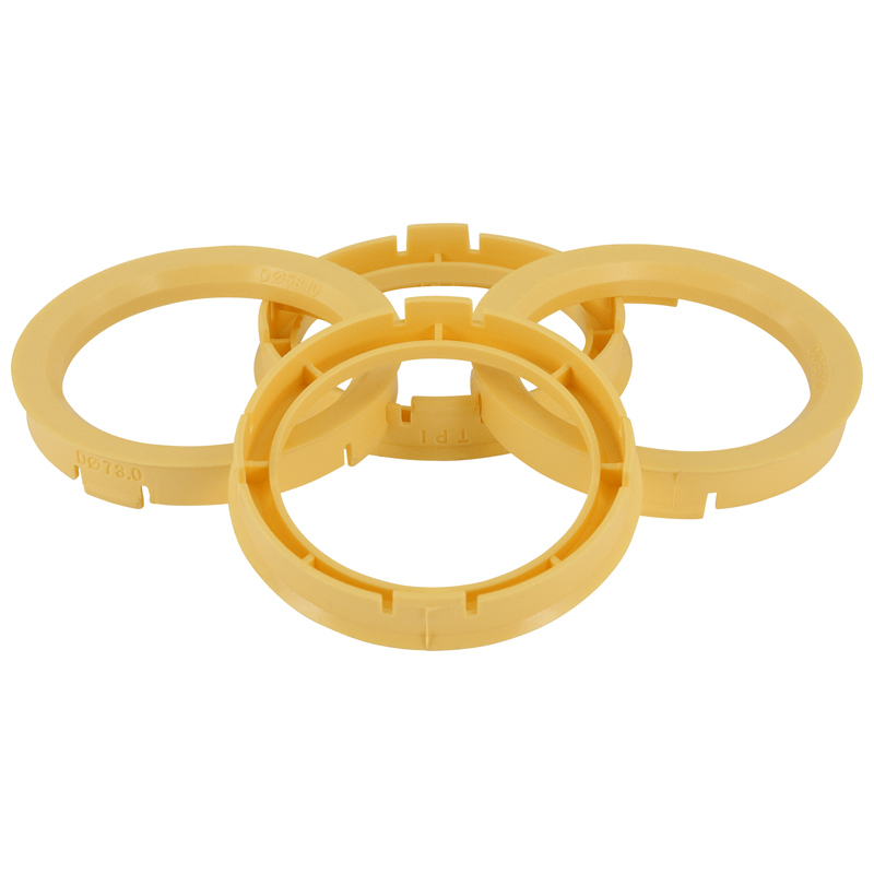 Set TPI Centreerringen - 76.1->54.1mm - Geel
