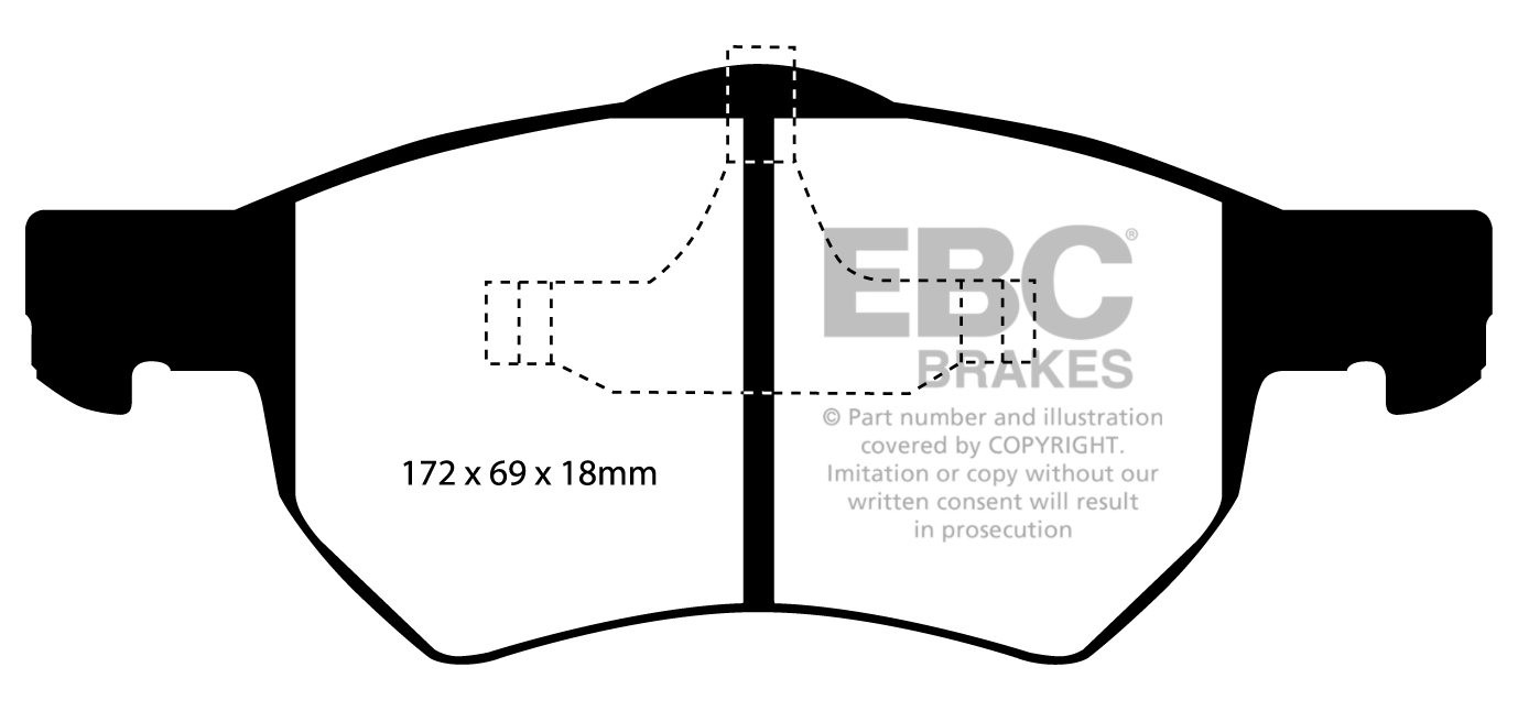 EBC Brakes CHRYSLER (USA) Voyager 3.3 2001-2007 Remblokken voorz