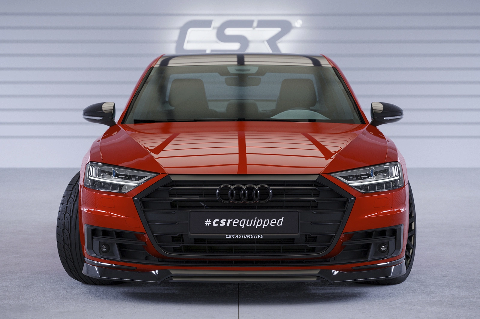 Voorspoiler Audi A8 (D5) Glans Zwart (2017–2021) CSR