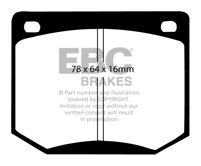 EBC Brakes SAAB 99 2.0 Turbo 78-84 Remblokken voorzijde greenstu