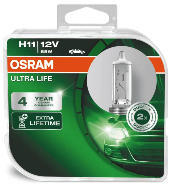 Osram Ultralife H11 12V 55W 2pcs/box 64211ULT-HCB