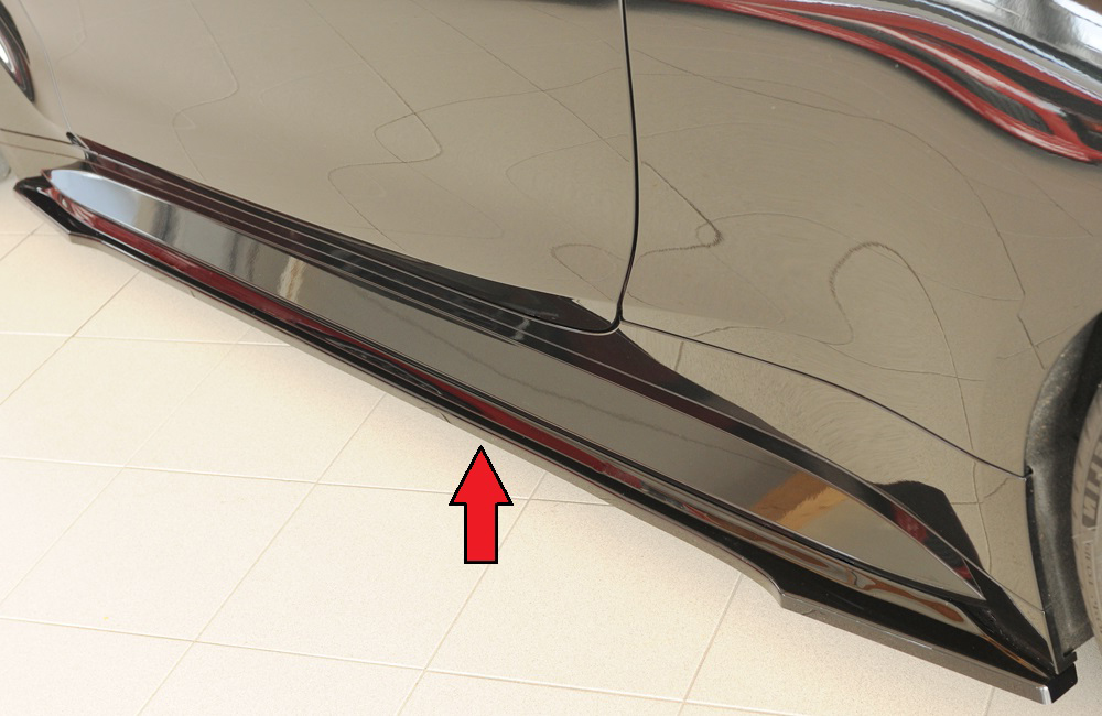 Zijskirts BMW 3-series G80 M3 03.21-  glans zwart
