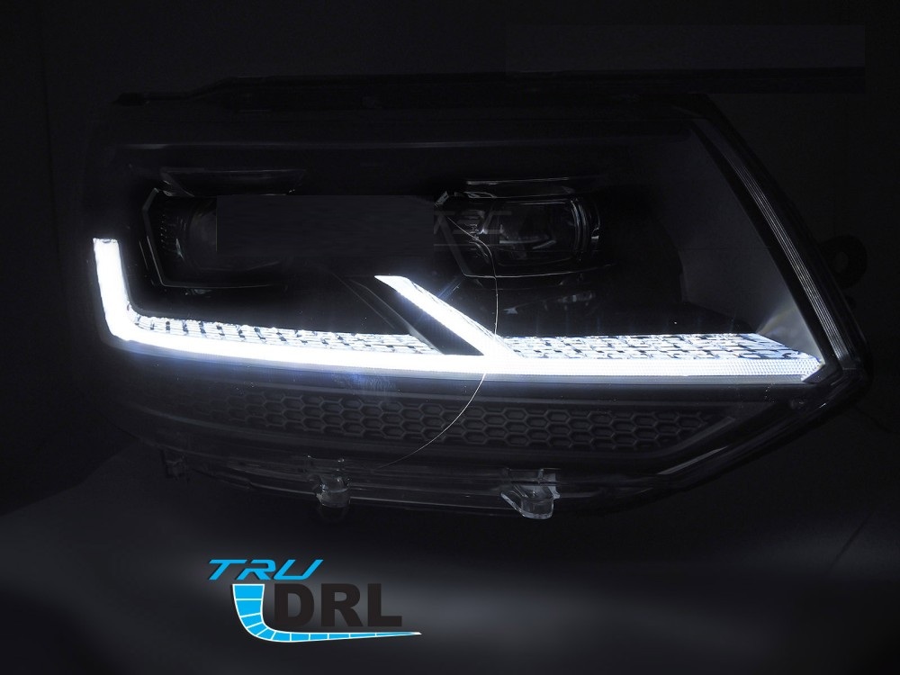 Koplampen VW T6 Multivan/Transporter Dynamic Tube Zwart-Chroom