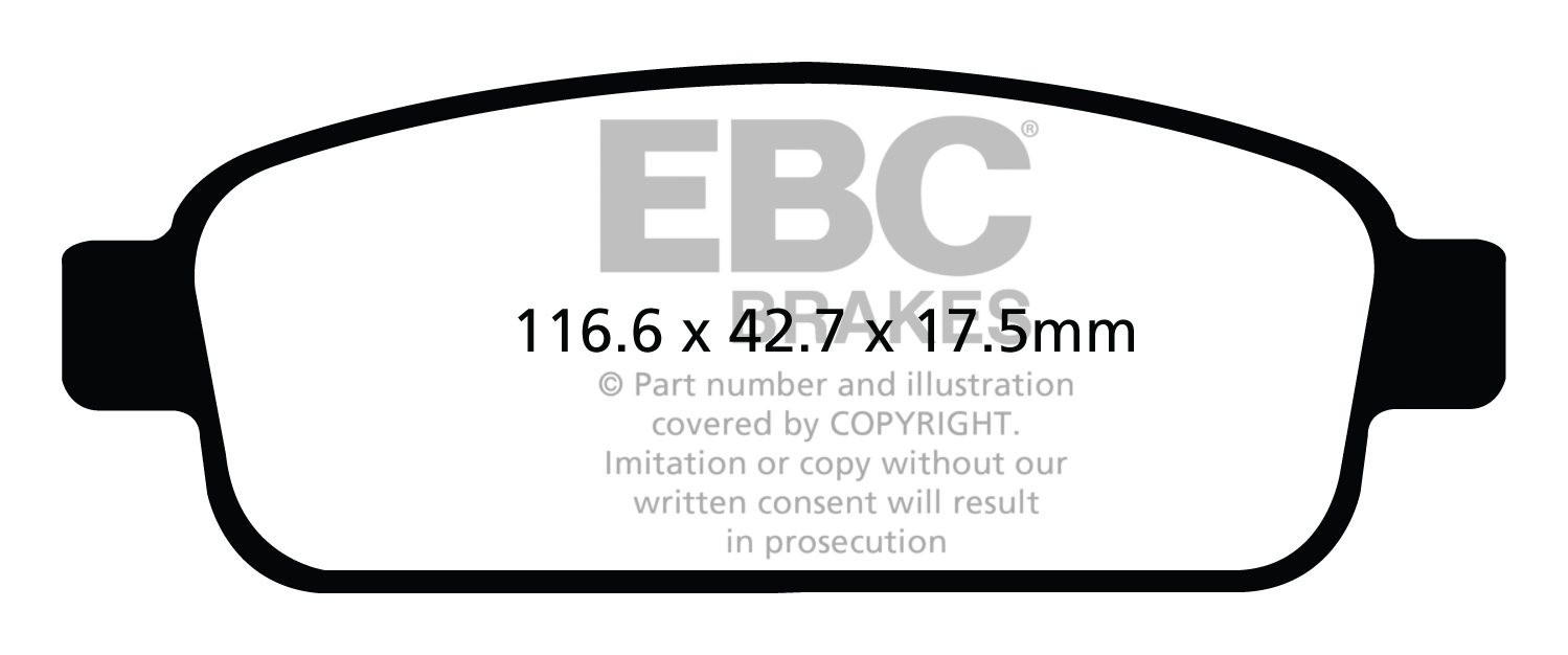 EBC Brakes OPEL Astra J 2.0 TD -160 2009-.. Remblokken achterzij