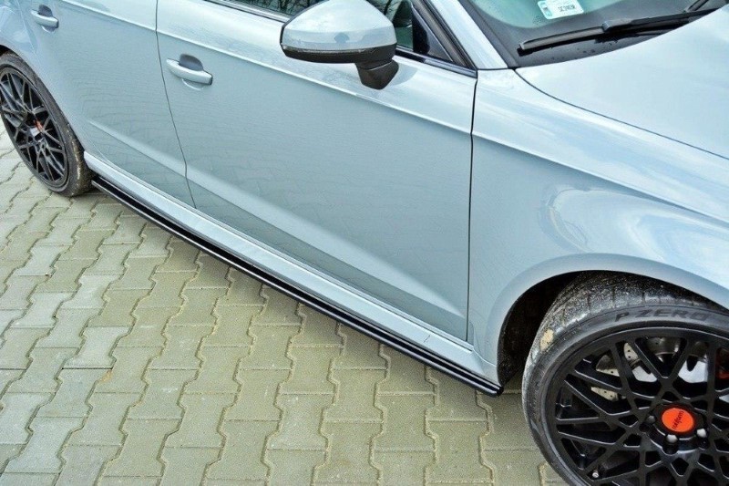 Zijskirts Diffusers Audi RS3 8V Sportback Glanzend zwart