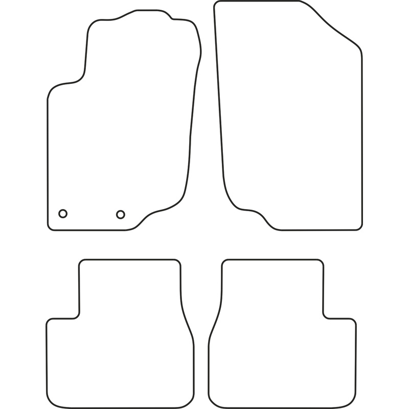 Automatten Velours  Peugeot 207 2006- (excl. CC)