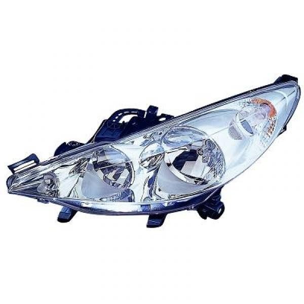 Koplamp links P 207 06-09 VALEO H7+H7+H1